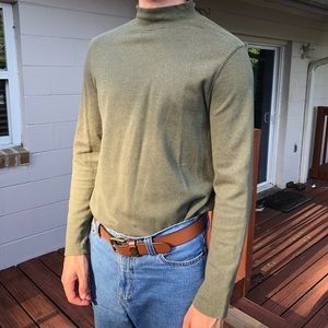 Olive green turtleneck sweater